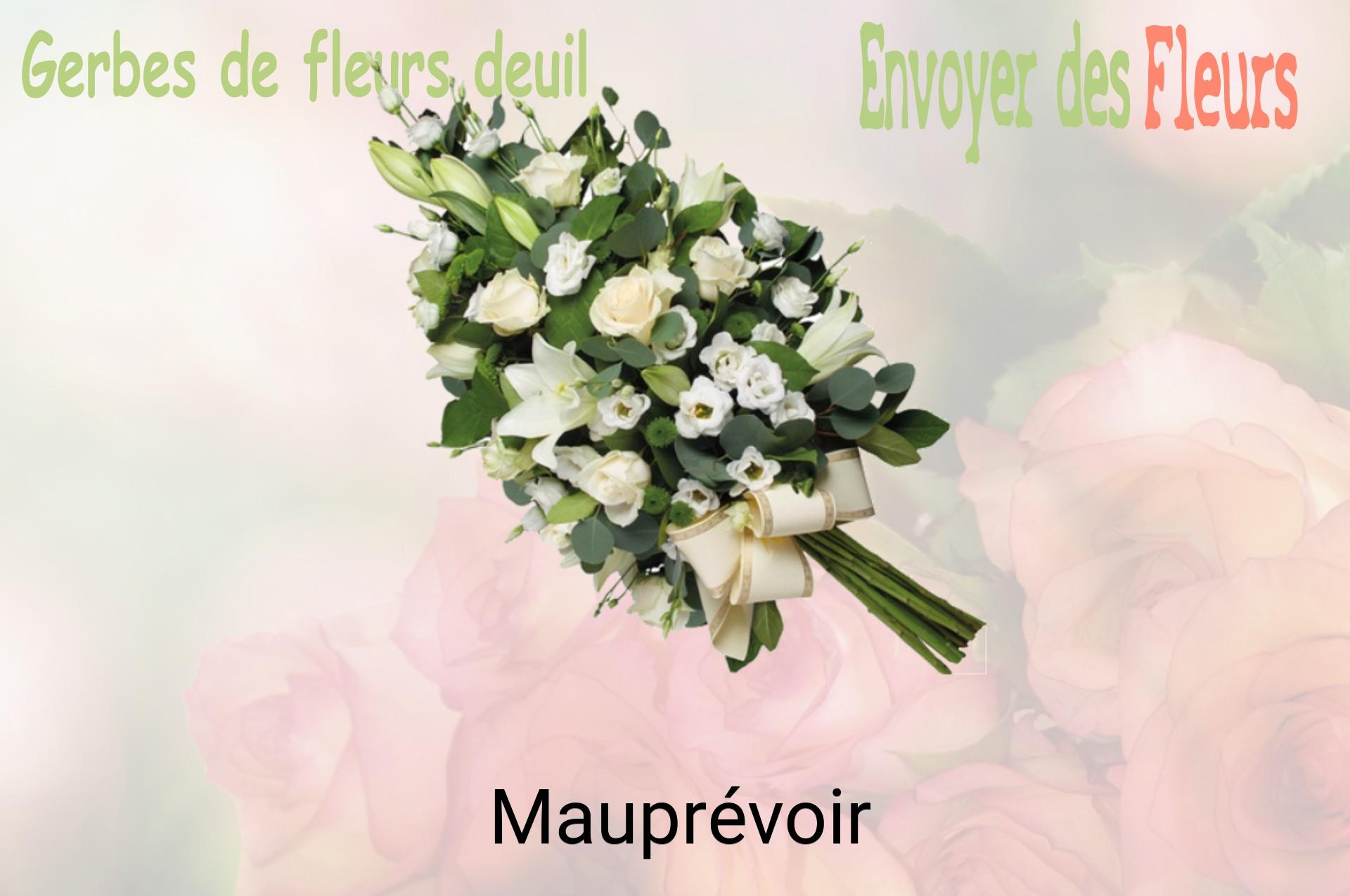 Gerbe de fleurs de deuil livrée à Mauprévoir